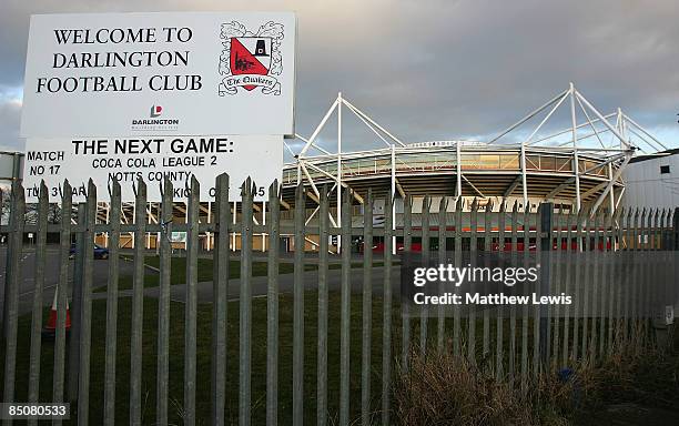 General view of Darlington Football Club, after they entered into adminstration on February 25, 2009 in Darlington, England.