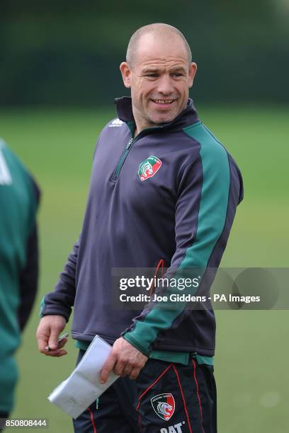 Leicester Tigers Director of Rugby Richard Cockerill during a Leicester Tigers Media day at Oadby Town FC, Leicester.