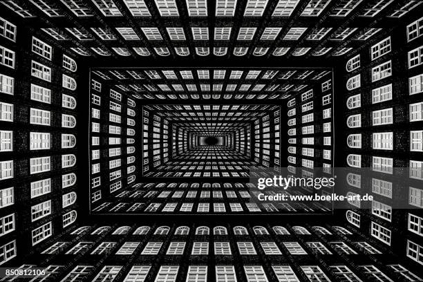 the chilehaus in hamburg - endless imagens e fotografias de stock