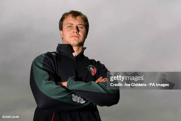 Leicester Tigers' Matthew Tait during a Leicester Tigers Media day at Oadby Town FC, Leicester.