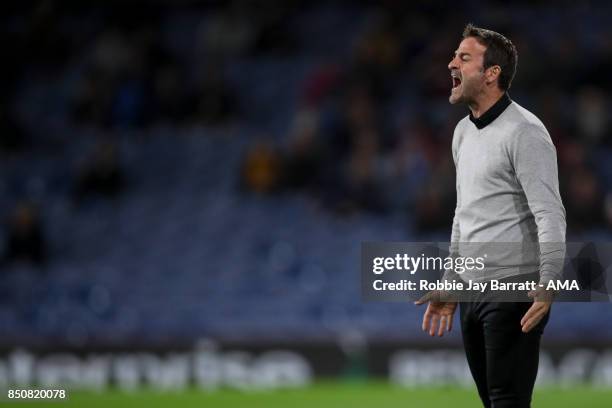 Thomas Christiansen manager / head coach of Leeds United during the Carabao Cup Third Round match between Burnley and Leeds United at Turf Moor on...