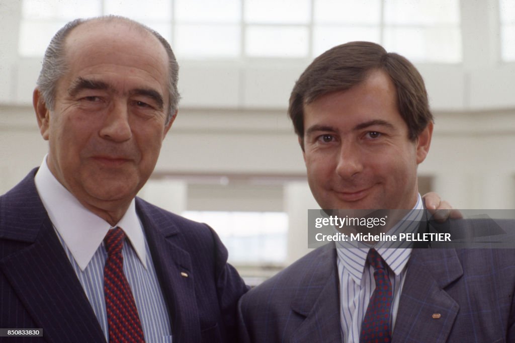 Portrait de Francis et Martin Bouygues en 1987