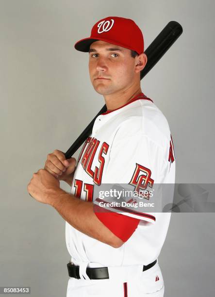 Ryan Zimmerman of the Washington Nationals poses during photo day at Roger Dean Stadium on February 21, 2009 in Viera, Florida.