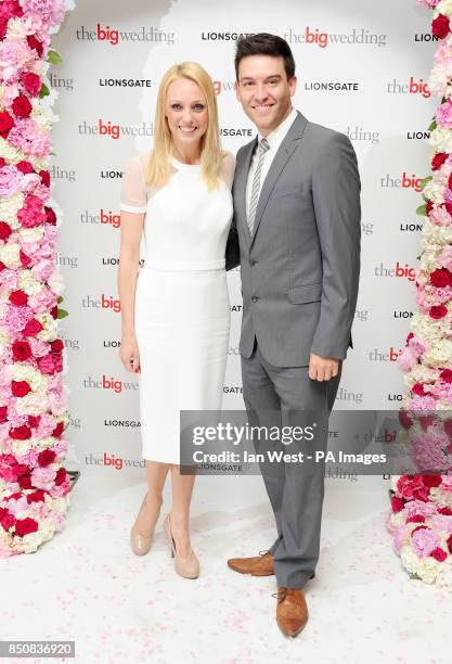 Camilla Dallerup and Kevin Sacre arriving at a screening of The Big Wedding at the Mayfair Hotel in London. PRESS ASSOCIATION Photo. Picture date:...