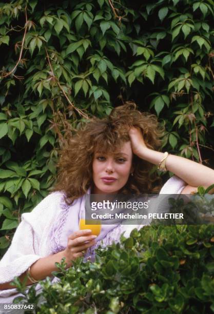 Actrice et mannequin américaine Kelly LeBrock au Festival de Deauville le 7 septembre 1984, France.