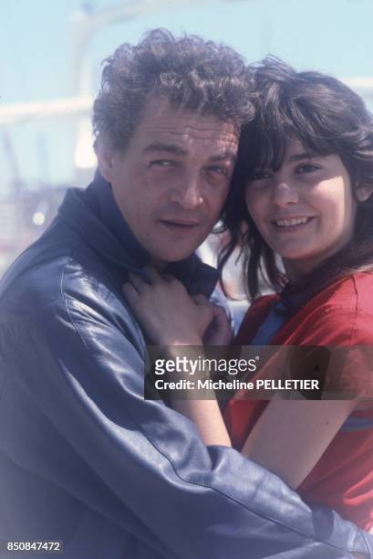 François Léotard et Ariel Besse lors du Festival de Cannes en mai 1982, France.