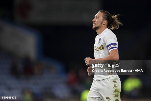 Luke Ayling of Leeds United during the Carabao Cup Third Round match between Burnley and Leeds United at Turf Moor on September 19, 2017 in Burnley,...