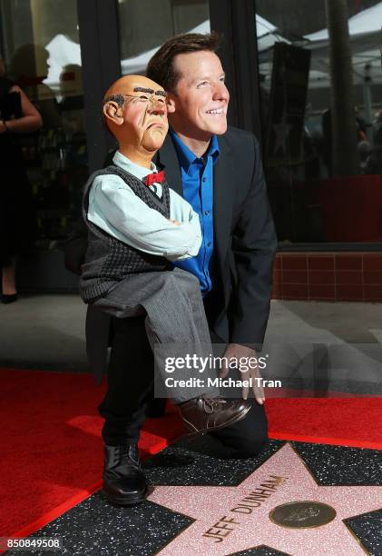 Jeff Dunham with his puppet, "Walter" at the ceremony honoring him with a Star on The Hollywood Walk of Fame held on September 21, 2017 in Hollywood,...