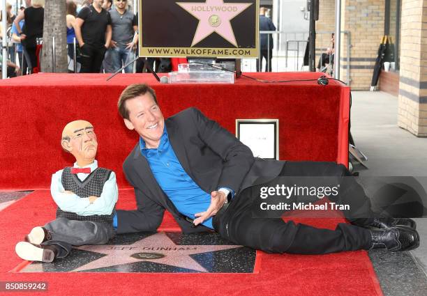 Jeff Dunham with his puppet, "Walter" at the ceremony honoring him with a Star on The Hollywood Walk of Fame held on September 21, 2017 in Hollywood,...