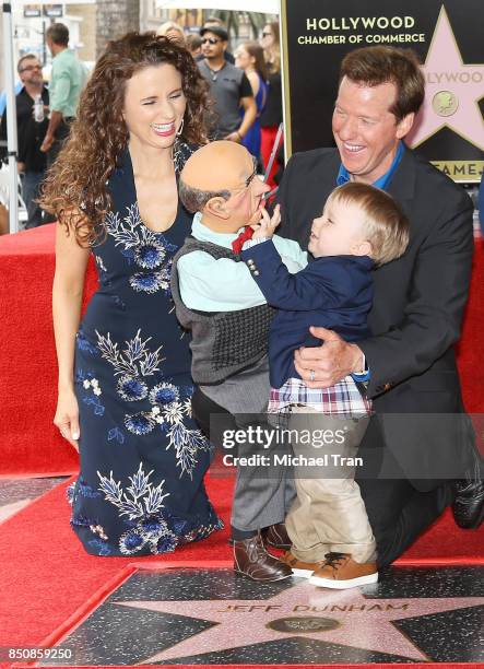 Jeff Dunham with his puppet, "Walter" and his family at the ceremony honoring him with a Star on The Hollywood Walk of Fame held on September 21,...