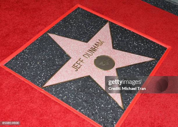 General view of Jeff Dunhams' Star on The Hollywood Walk of Fame held on September 21, 2017 in Hollywood, California.