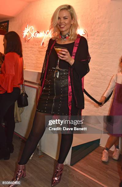 Fabienne Hebrard attends the Starbucks x Skinnydip PSL Season party at 29 Neal Street on September 21, 2017 in London, England.