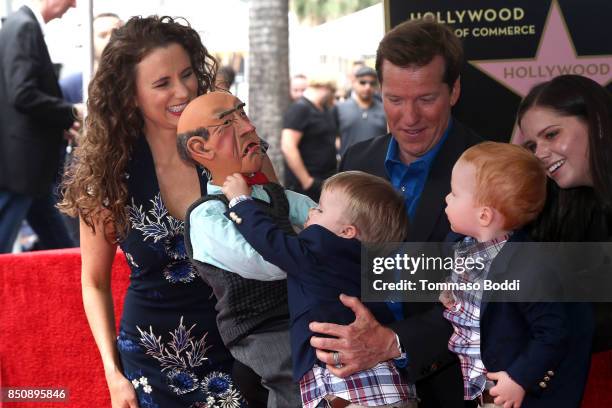 Jeff Dunham and family attend a ceremony honoring Jeff Dunham with a Star On The Hollywood Walk Of Fame on September 21, 2017 in Hollywood,...