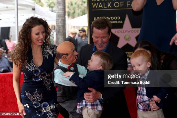 Jeff Dunham and family attend a ceremony honoring Jeff Dunham with a Star On The Hollywood Walk Of Fame on September 21, 2017 in Hollywood,...