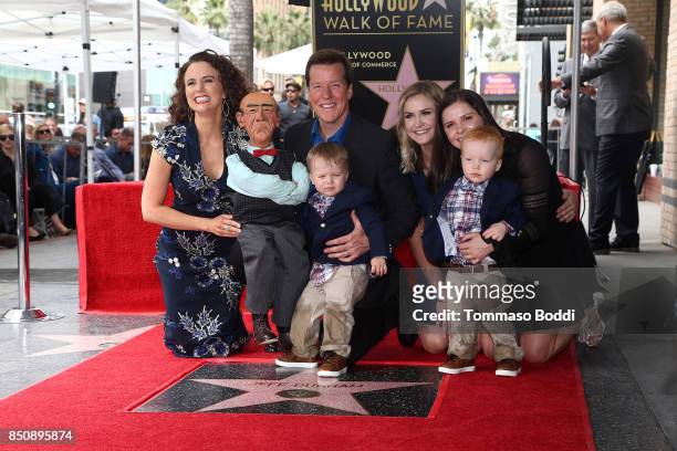 Jeff Dunham and family attend a ceremony honoring Jeff Dunham with a Star On The Hollywood Walk Of Fame on September 21, 2017 in Hollywood,...