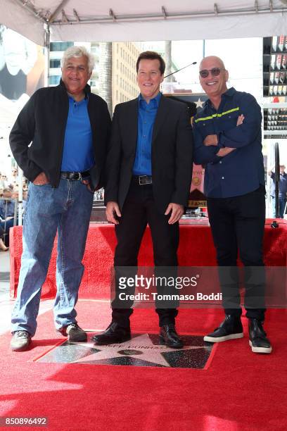 Jay Leno, Jeff Dunham and Howie Mandel attend a ceremony honoring Jeff Dunham with a Star On The Hollywood Walk Of Fame on September 21, 2017 in...