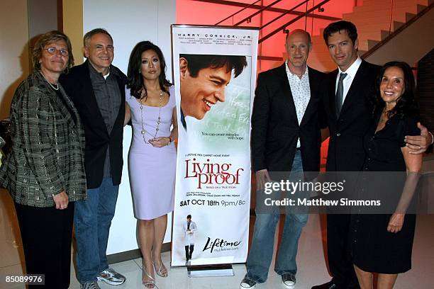 Vivienne Radkoff, Craig Zadan, Andrea Wong, Neil Meron, Harry Connick, Jr. And Helen Verno attend a screening of "Living Proof" at Creative Artists...