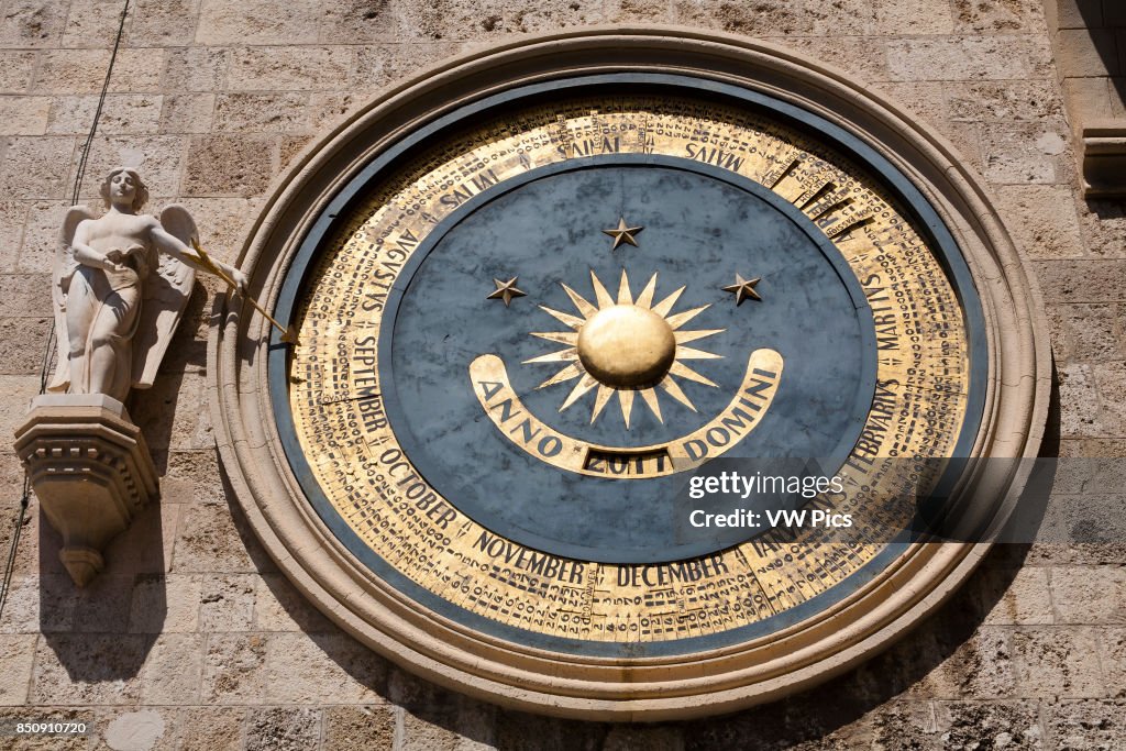 Astronomical clock on clock tower