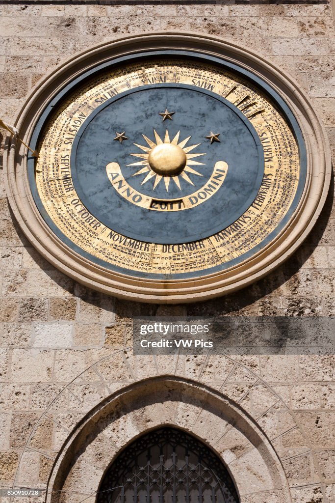 Astronomical clock on clock tower