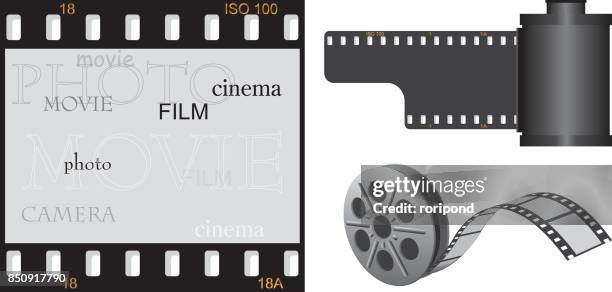 movie tapes - 8mm film projector stock illustrations