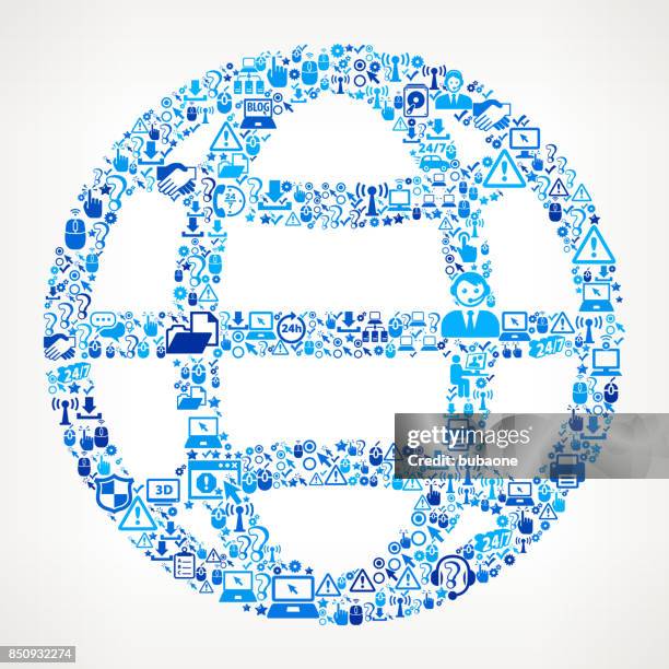 globe tech support vector icon pattern - server technician stock illustrations