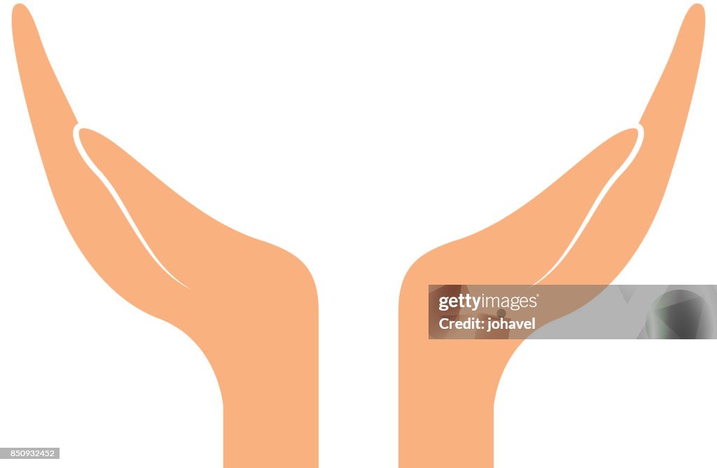 Human Protection Sign Hand Human Protection Symbol High-Res Vector Graphic - Getty Images
