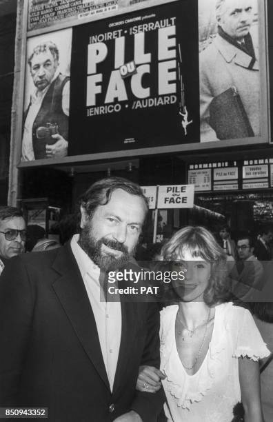 Dorothée lors de la première du film 'Pile ou Face' avec le réalisateur Robert Enrico le 13 août 1980 à Paris, France.