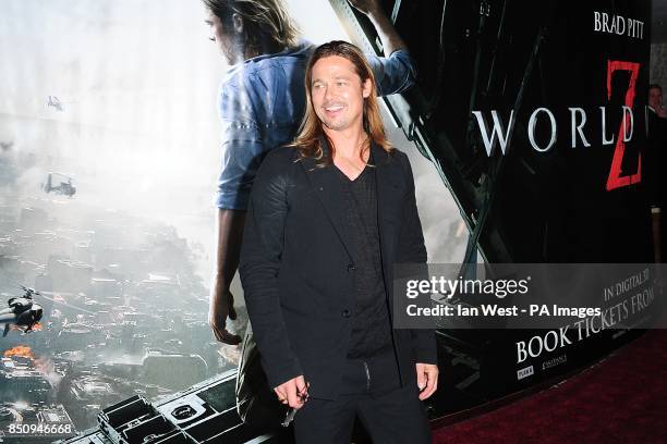 Brad Pitt arriving for the World premiere of World War Z, at the Empire Leicester Square, London.