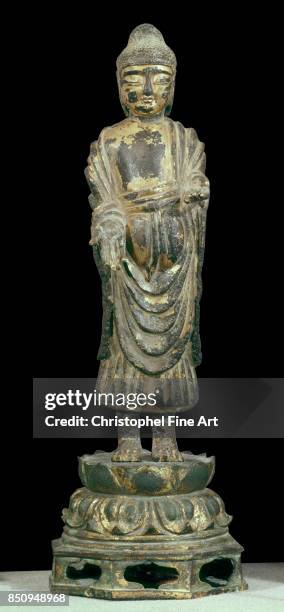 Korean Art. Buddha. Gilded bronze. Unified Silla Period, 8th century. Private Collection.