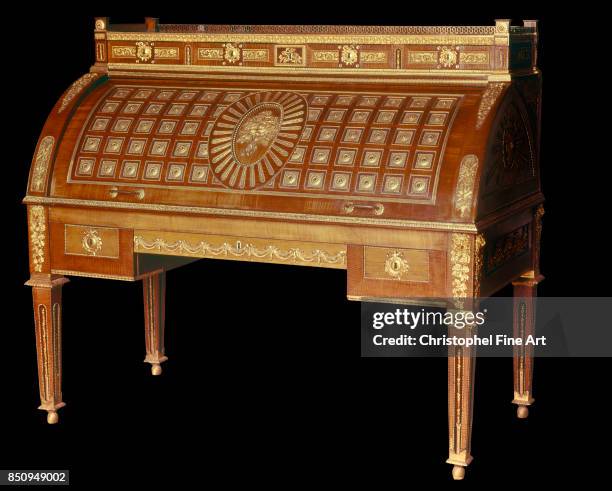 David Roentgen , Cylinder Desk. From Catherine the Great Furniture 1780. Paris Louvre Museum.