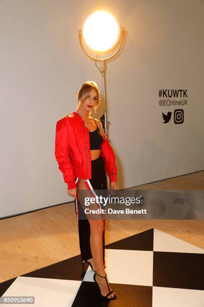 Amber Dowding poses during E! Entertainment Television celebrating 10 years of "Keeping Up With The Kardashians" giving fans an immersive experience...