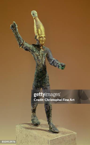 Oriental Art, God Baal of the Thunderstorm, from Minet-el-Beida , Paris. Louvre Museum.