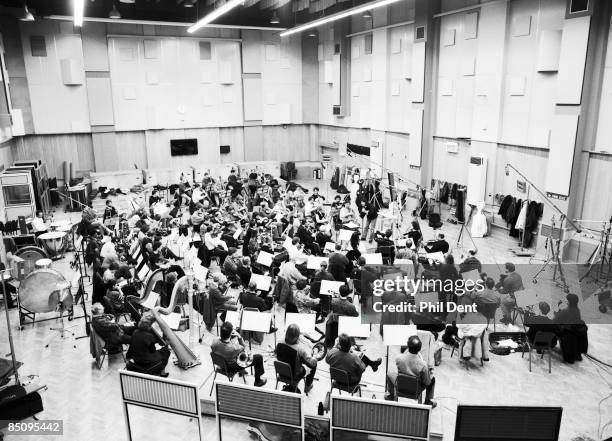 Photo of RECORDING STUDIO and LONDON SYMPHONY ORCHESTRA and ABBEY ROAD, Inside Abbey Road Studio - London Symphony Orchestra recording in Studio 1