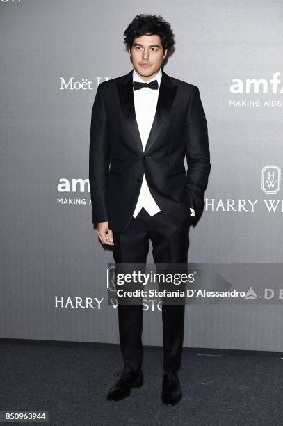 Cristiano Caccamo walks the red carpet of amfAR Gala Milano on September 21, 2017 in Milan, Italy.