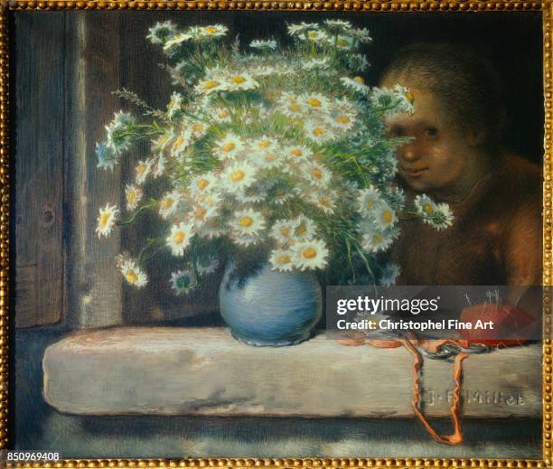 Millet Jean Francois , The Bouquet of Daisies 1871 , Paris. Orsay Museum.