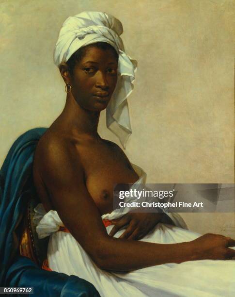 Marie-Guilhelmine Benoist , Portrait of a Negress. 1800. Oil on canvas, 0.81 x 0.65 m. Paris Louvre Museum.