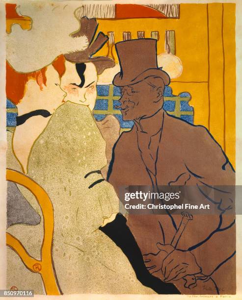 Toulouse Lautrec Henri De , The Englishman at the Moulin Rouge 1892, Albi. Toulouse Lautrec Museum.