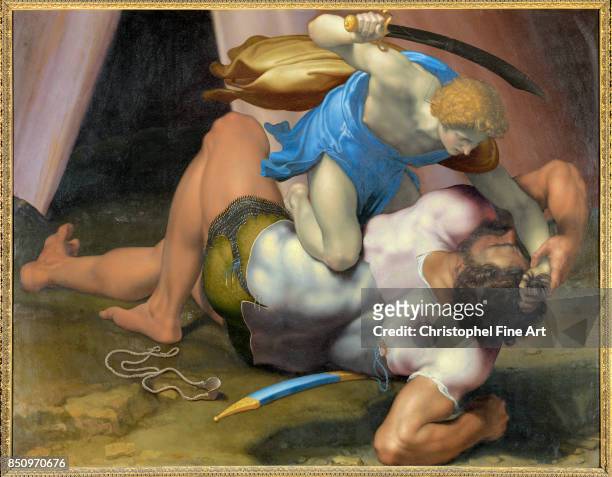 Daniele Da Volterra , David and Goliath . Fontainebleau, Chateau de Fontainebleau.