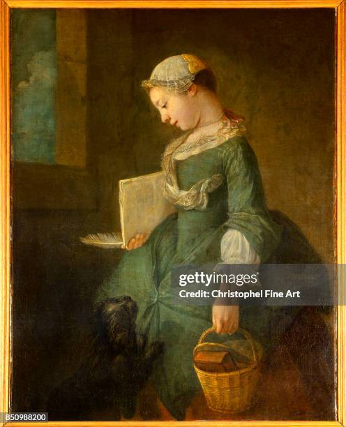 Jean Baptiste Simeon Chardin A Young Schoolgirl. Saint Petersburg, The State Hermitage Museum.