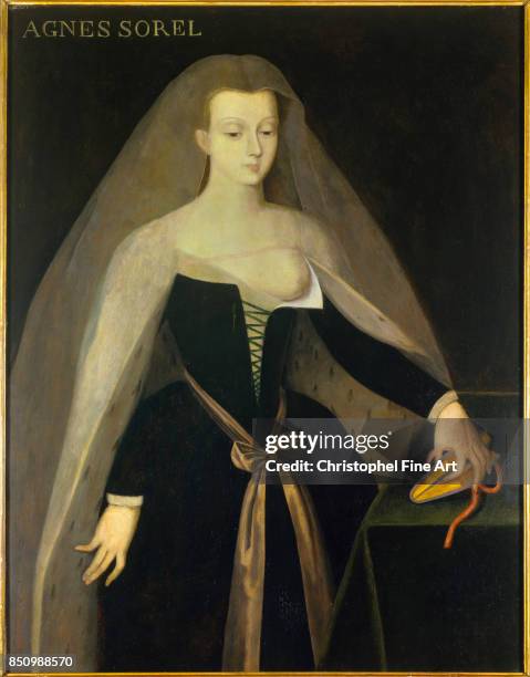 Francois Clouet , Portrait of Agnes Sorel . Chinon, Forteresse Royale.