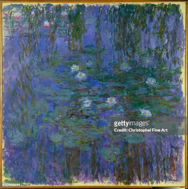 Monet Claude , Blue Water Lilies 1916 , Paris. Orsay Museum.
