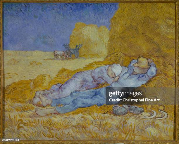 Vincent Van Gogh , The Siesta. December 1889 to January 1890. Oil on canvas, 0.73 x 0.91 m. Paris, Orsay Museum.