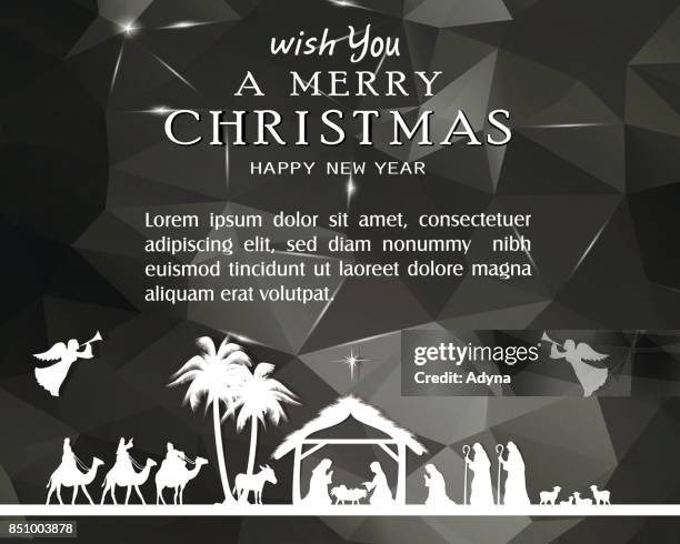 christmas nativity - triangle ruler stock illustrations