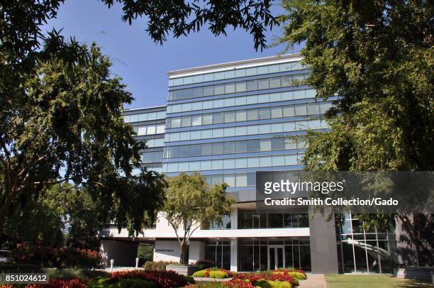 Main building facade at the headquarters of credit bureau Equifax in downtown Atlanta, Georgia, September 20, 2017. In September of 2017, a data...