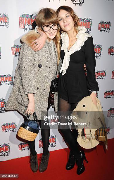 Alexa Chung arrives at the Shockwaves NME Awards 2009, at the O2 Brixton Academy on February 25, 2009 in London, England.