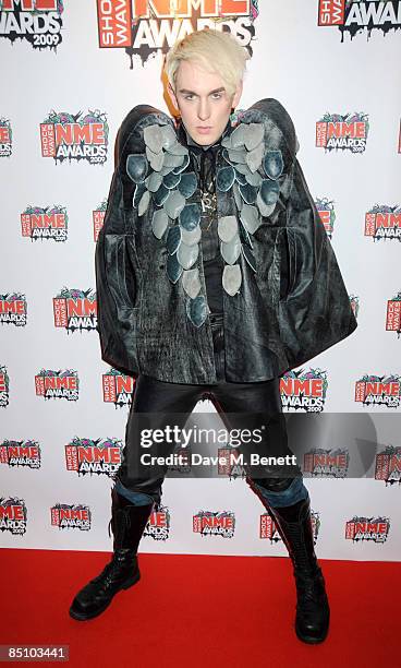 Patrick Wolf arrives at the Shockwaves NME Awards 2009, at the O2 Brixton Academy on February 25, 2009 in London, England.