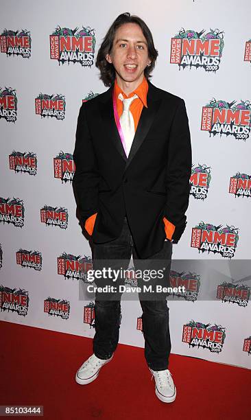 Editor of NME Magazine Conor McNicholas arrives at the Shockwaves NME Awards 2009, at the O2 Brixton Academy on February 25, 2009 in London, England.