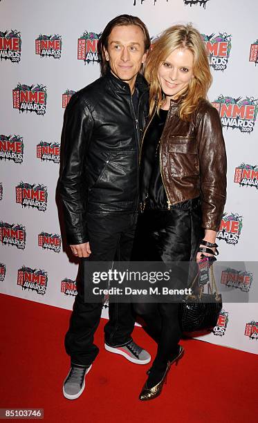 Jeremy Gilley and Emilia Fox arrive at the Shockwaves NME Awards 2009, at the O2 Brixton Academy on February 25, 2009 in London, England.