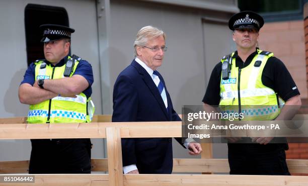 Coronation Street star Bill Roache arrives at Preston Crown Court where he is accused of historic sexual offences against five girls. PRESS...