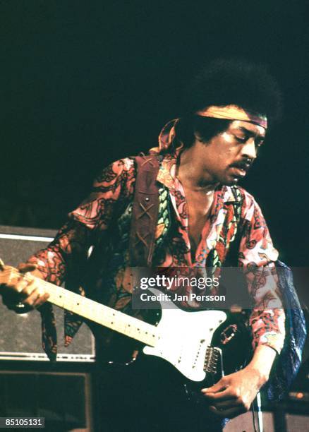 Photo of Jimi HENDRIX; Jimi Hendrix performing on stage at the K.B.Hallen